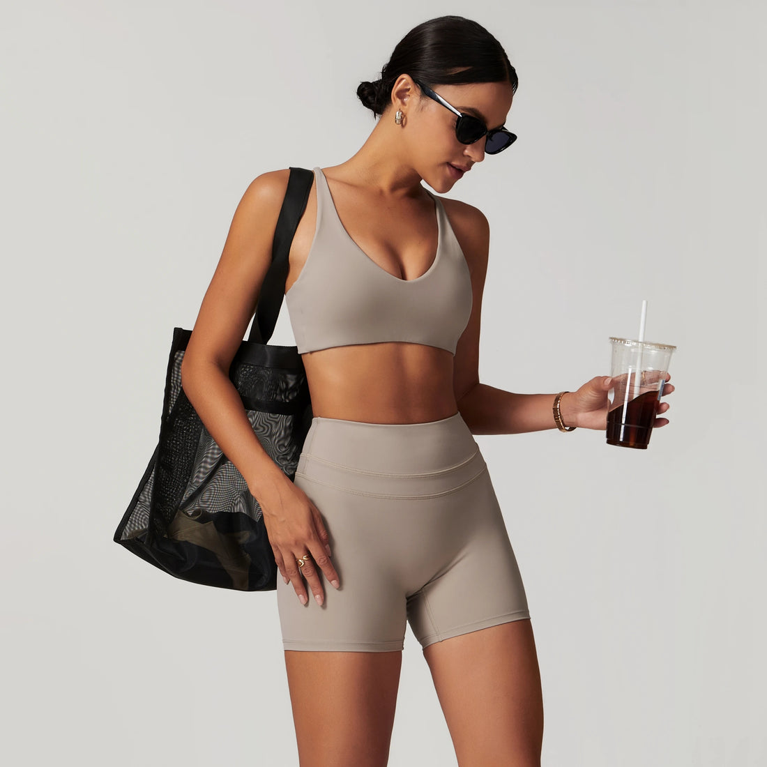2pcs Yoga Set Women Gym Fitness Sportwear Running Workout Clothes Tights Sports Bra Gym Top Booty Shorts Yoga Leggings Tracksuit - ATFH