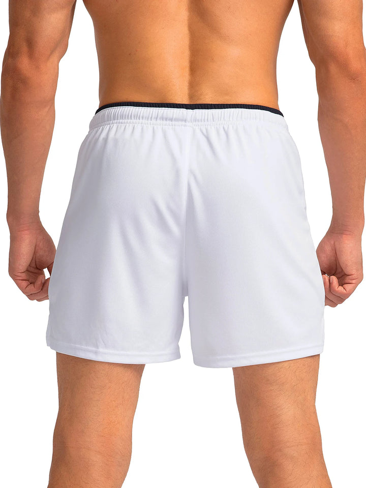 Men's running shorts with zippered pockets, quick-dry, suitable for gym workouts, 5-inch men's shorts