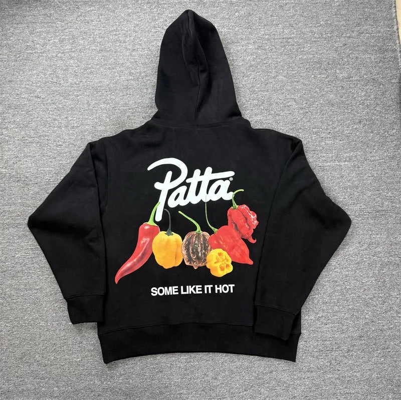 New PATTA Chili Print Hoodie, High-quality Men's and Women's Hoodie - ATFH