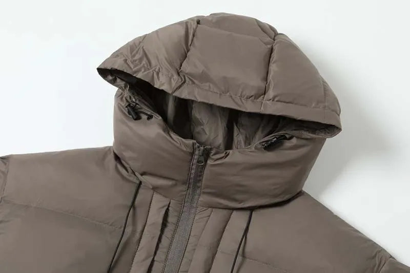 Men's Winter Warm Puffer Jacket Cotton Padded Thick Thermal Puffy Parkas Hooded Windproof Overcoat Warm Keeper Outerwear