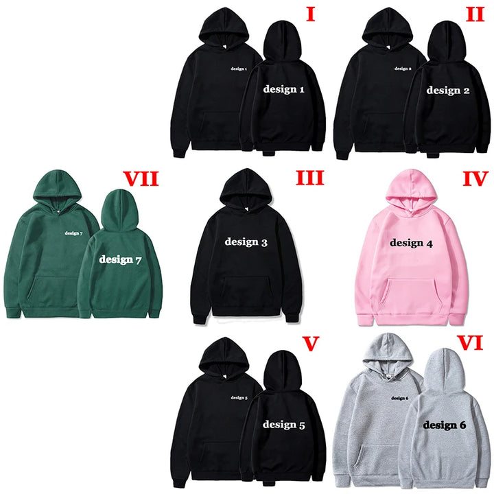 Men Hoodies Loose Casual Clothing Women Fashion Long Sleeve Hooded Pullover Personality Design Streetwear Sweatshirts - ATFH