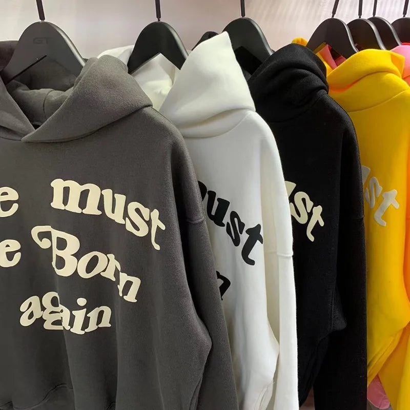23FW Classic Foam Logo Ye Must Be Born Again Hoodie Men Women Best Quality Oversize Kanye West CPFM.XYZ Sweatshirts Multicolor - ATFH
