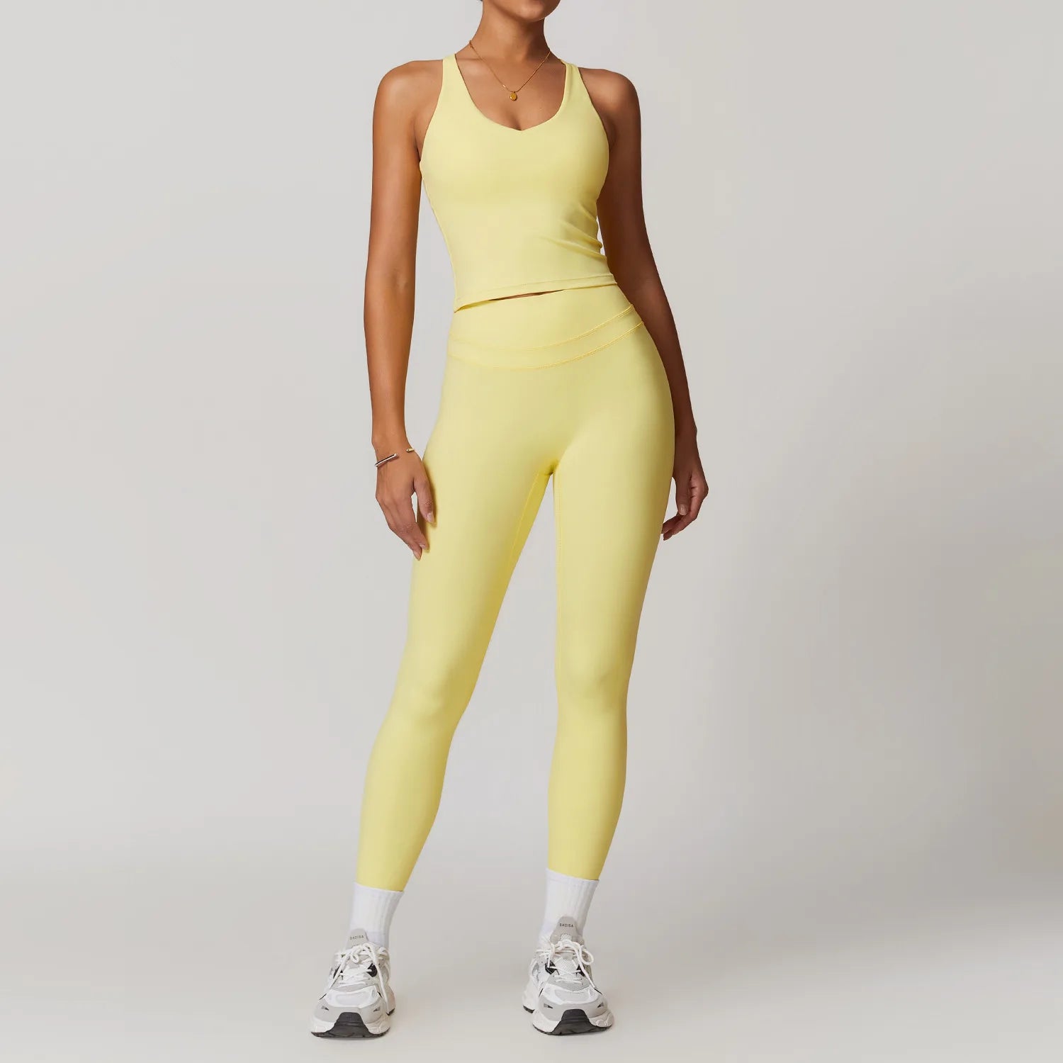 2pcs Yoga Set Women Gym Fitness Sportwear Running Workout Clothes Tights Sports Bra Gym Top Booty Shorts Yoga Leggings Tracksuit - ATFH