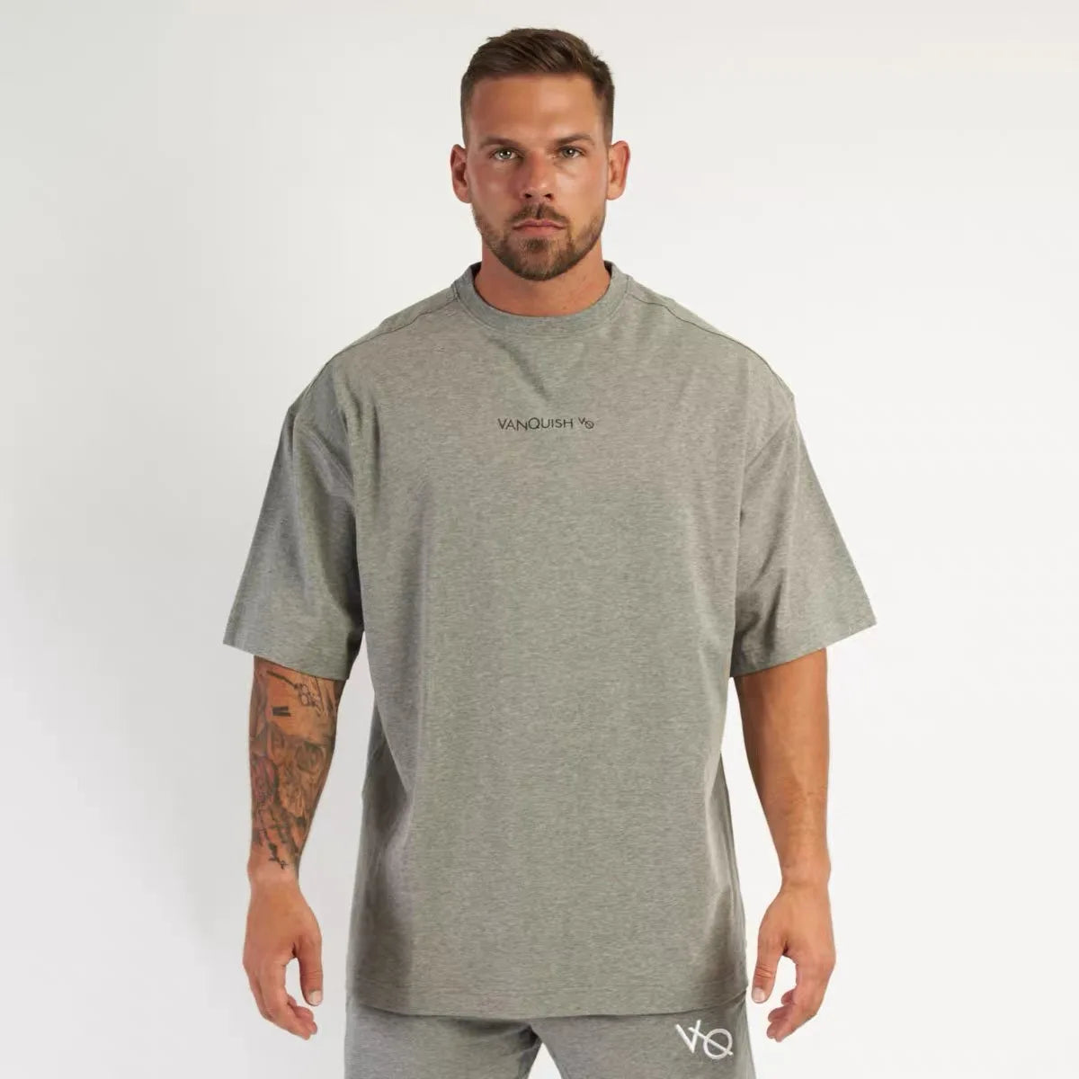 New Muscle Captain Fitness Men's Running Sports Casual Exercise Short-sleeved Cotton Breathable Multi-color T-shirt ATFH