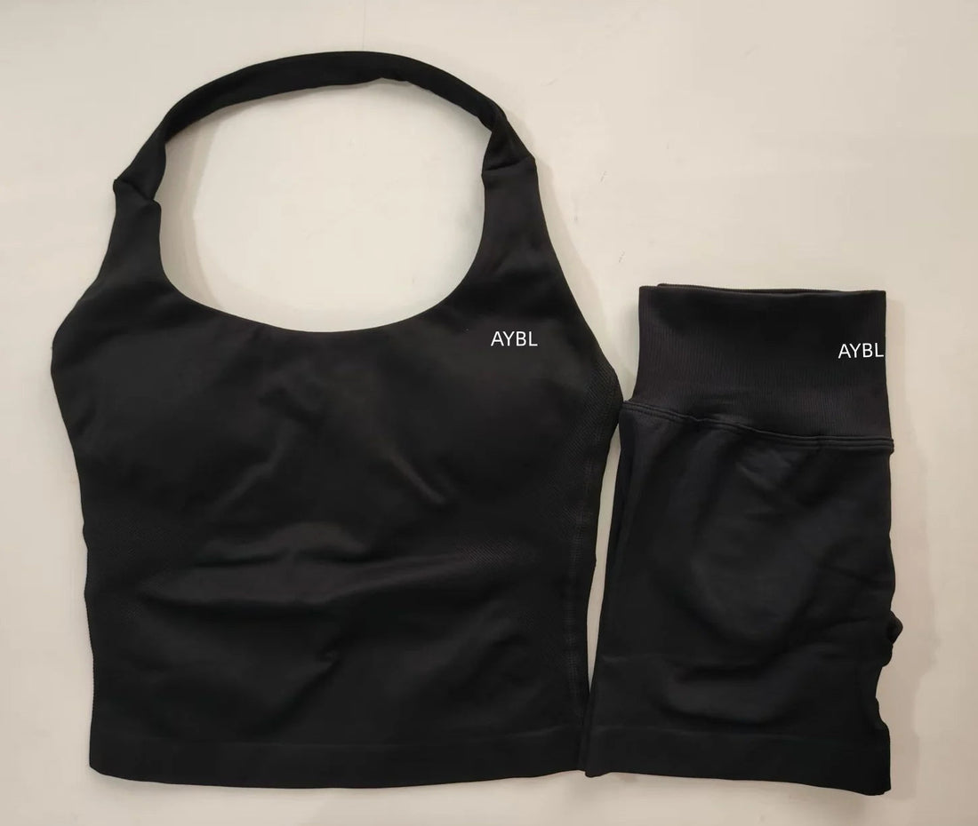 Two Pieces Yoga Set Women's Sports Empower Seamless Short Sports Top Bra Adapt Seamless Shorts Yoga Bra Set leggings Tahsi Fashion House