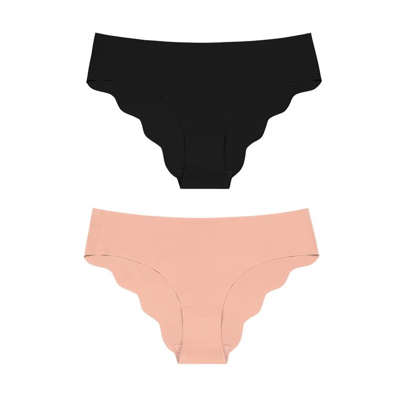 Hot Sale New Design Laser Cut Ladies Low Waist No Trace Panty Women Comfortable Ice Silk Invisible Seamless Panties