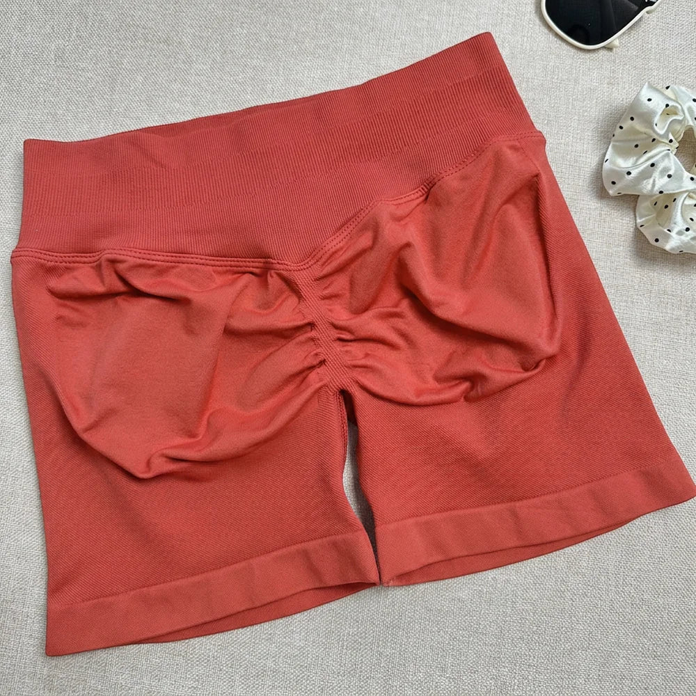 Seamless Yoga Workout Shorts for Women Low Waist Butt Lift Biker Shorts Gym Fitness Activewear Sports Training Shorts