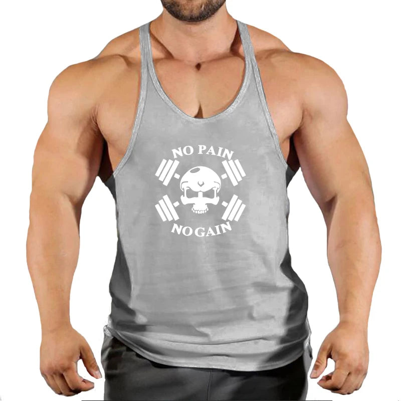 2026 Brand Fitness Clothing Bodybuilding Singlets Tank Top Men Muscle Shirt Sportswear Vests Cotton Stringer Tops