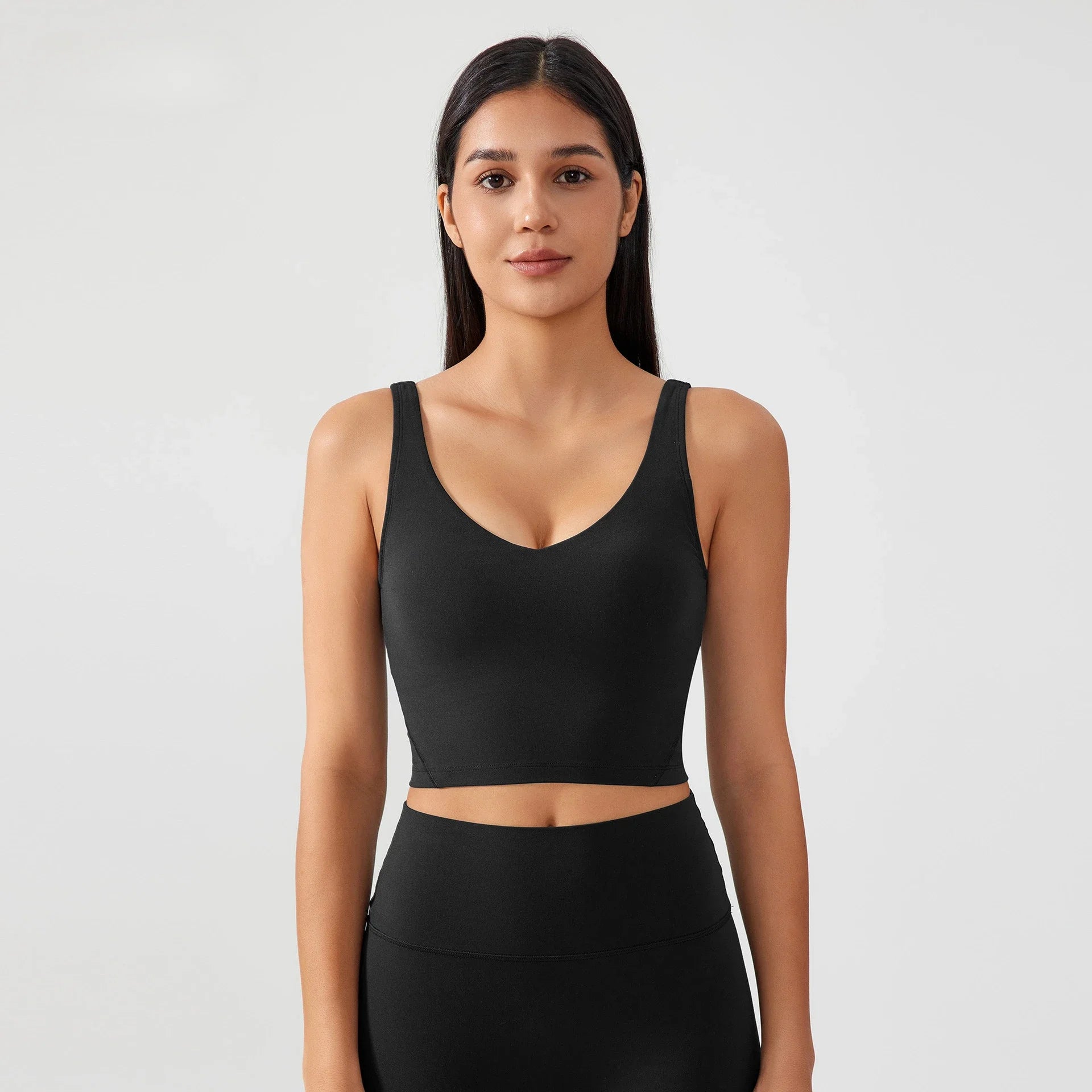 Sports Bra for Women Yoga Top Fixed Chest Pad Gym Vest Shock-proof Workout Tops Yoga Clothes U-shaped Back Fitness Crop Top - ATFH