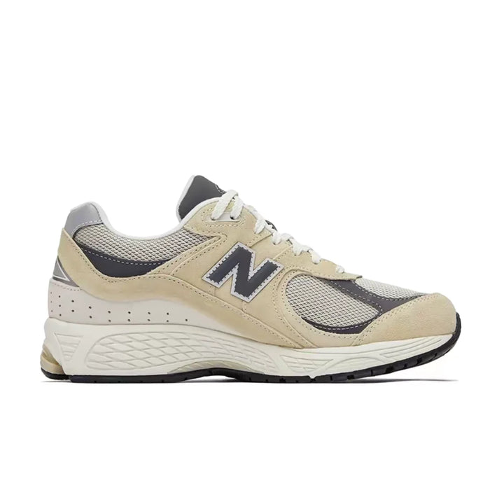 New Balance 2002R sneakers, beige mesh and suede, unisex low-top running shoes