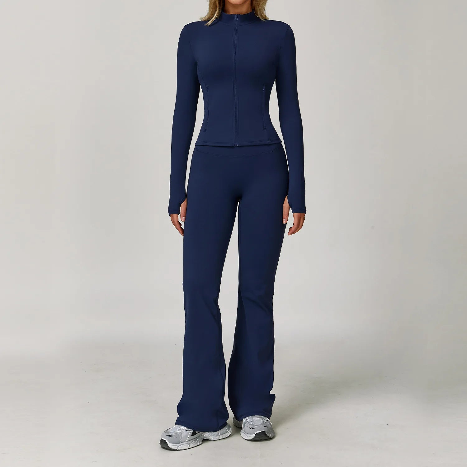 2/3PCS Yoga Suit Sports Set Gym Set Women Tracksuit Running Workout Clothes Long Sleeve Sports Bra Athletic Wear Yoga Clothing - ATFH