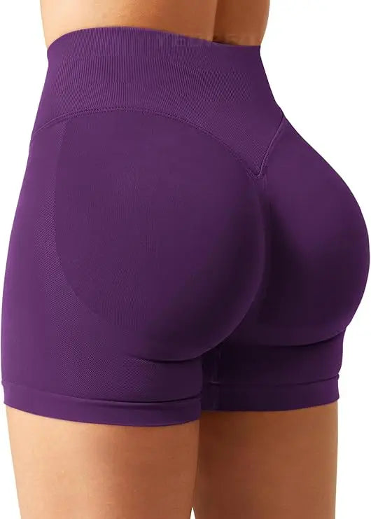 Gym Shorts Women Fitness Sports Biker Shorts 4.5" Low Waist Band Yoga Shorts Workout Tights Scrunch Butt Seamless Leggings Woman Tahsi Fashion House