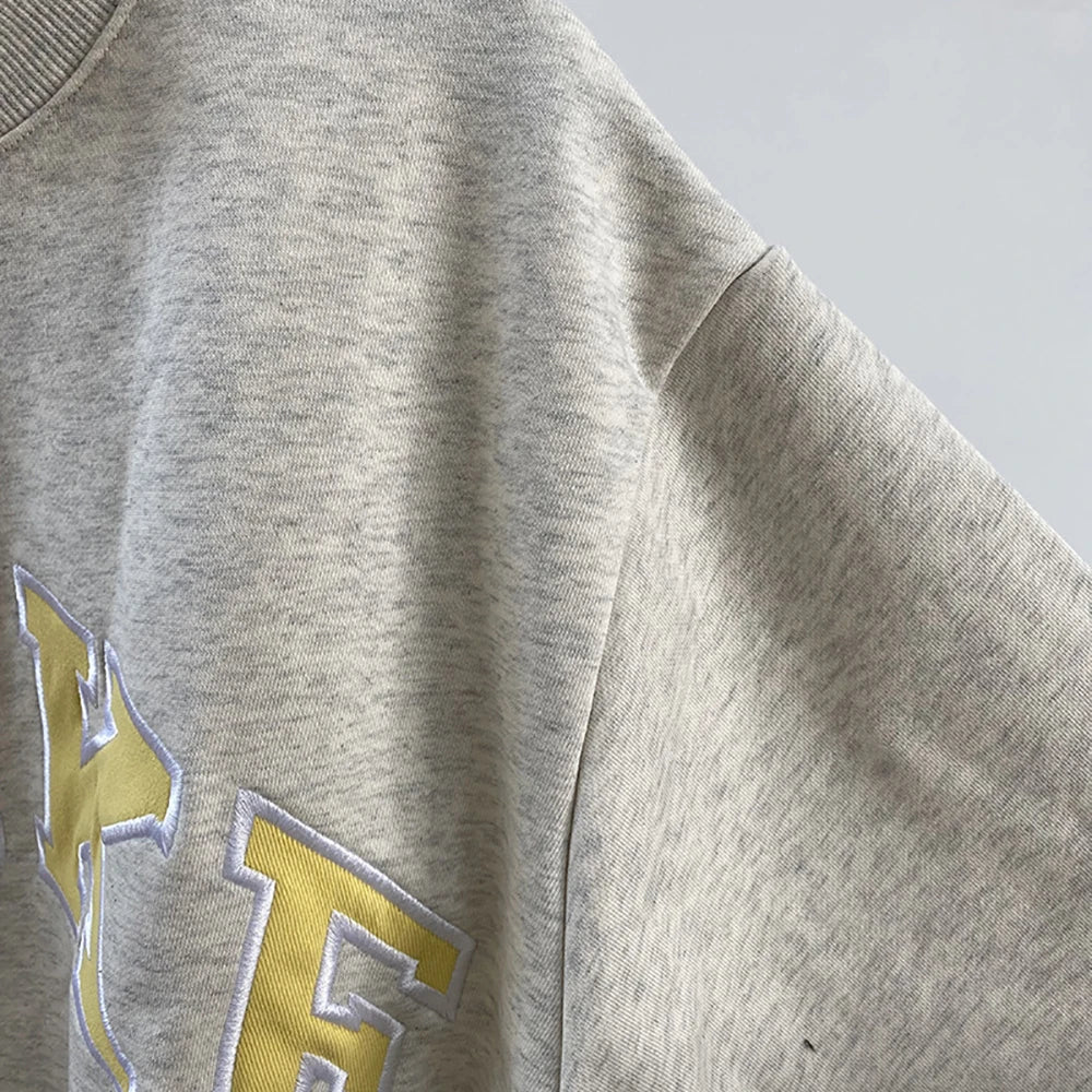 Rowan AAPK-Y012 Women O-Neck Long Sleeve Female Pullover Letter Embroidery Sweatshirts Vintage Casual Sports Lady Top 2026 - ATFH