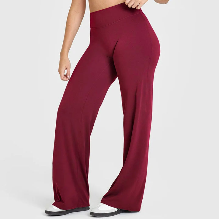 NCLAGEN Sport Trousers SoftMotion Straight-Leg Pants Women's High Waist Yoga Bottoms GYM Naked Feel Pilates Running - ATFH