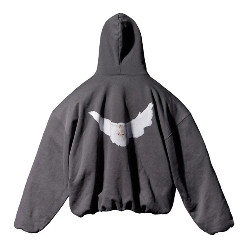 Kanye West Hoodie Men Women 1:1 High Quality Dove Print Season 6 Oversized Hooded - ATFH