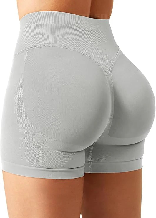Gym Shorts Women Fitness Sports Biker Shorts 4.5" Low Waist Band Yoga Shorts Workout Tights Scrunch Butt Seamless Leggings Woman Tahsi Fashion House