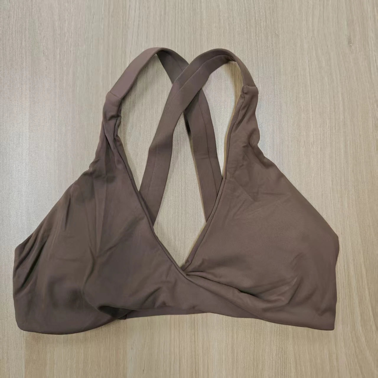 SHINBENE Women's Twist Workout Sports Bras Back Cross Padded Low Impact Fitness Bra Yoga Crop Tops - ATFH
