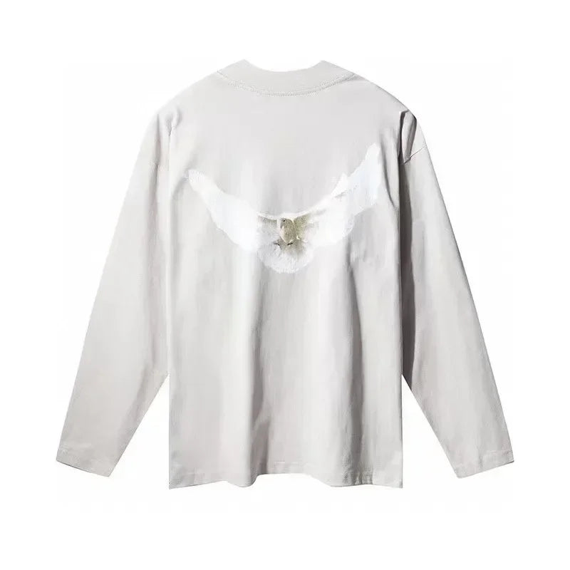 Double Layer Heavy Fabric YZY Kanye West Hoodie Men Women 1:1 Best Quality Dove Print Season 6 Oversized Pullover - ATFH