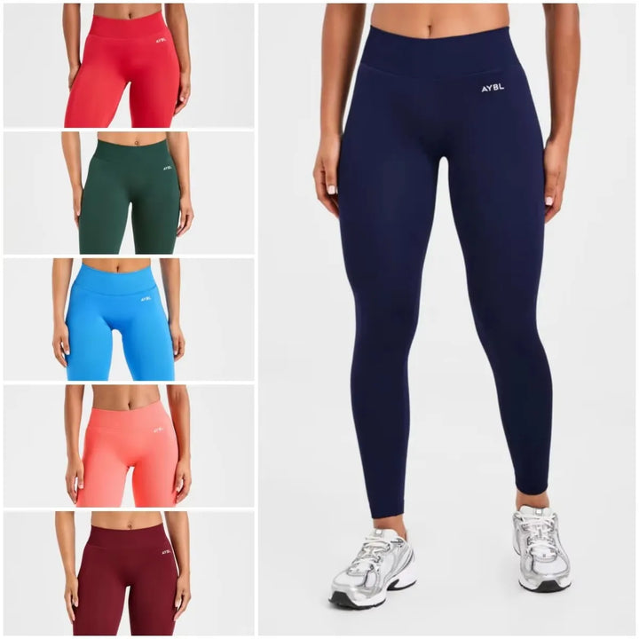 Fashion Yoga Leggings Women Seamless Sports Yoga Pants Low Ribbed Band Gym clothes Fitness Workout wear Scrunch Bum Tights - ATFH