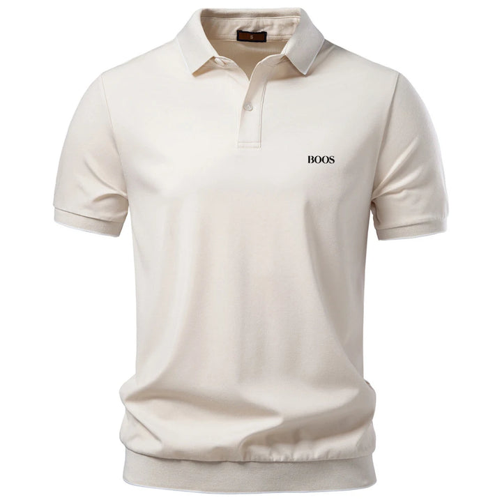 New summer men's lapel polo shirt, business casual men's short sleeved polo shirt for men