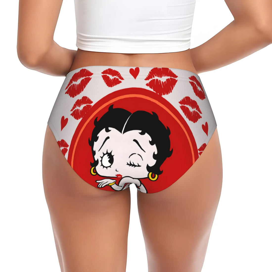 Cartoon Girl Boop  Brief Panties Womens Comfort Stretch Bettys  Underwear