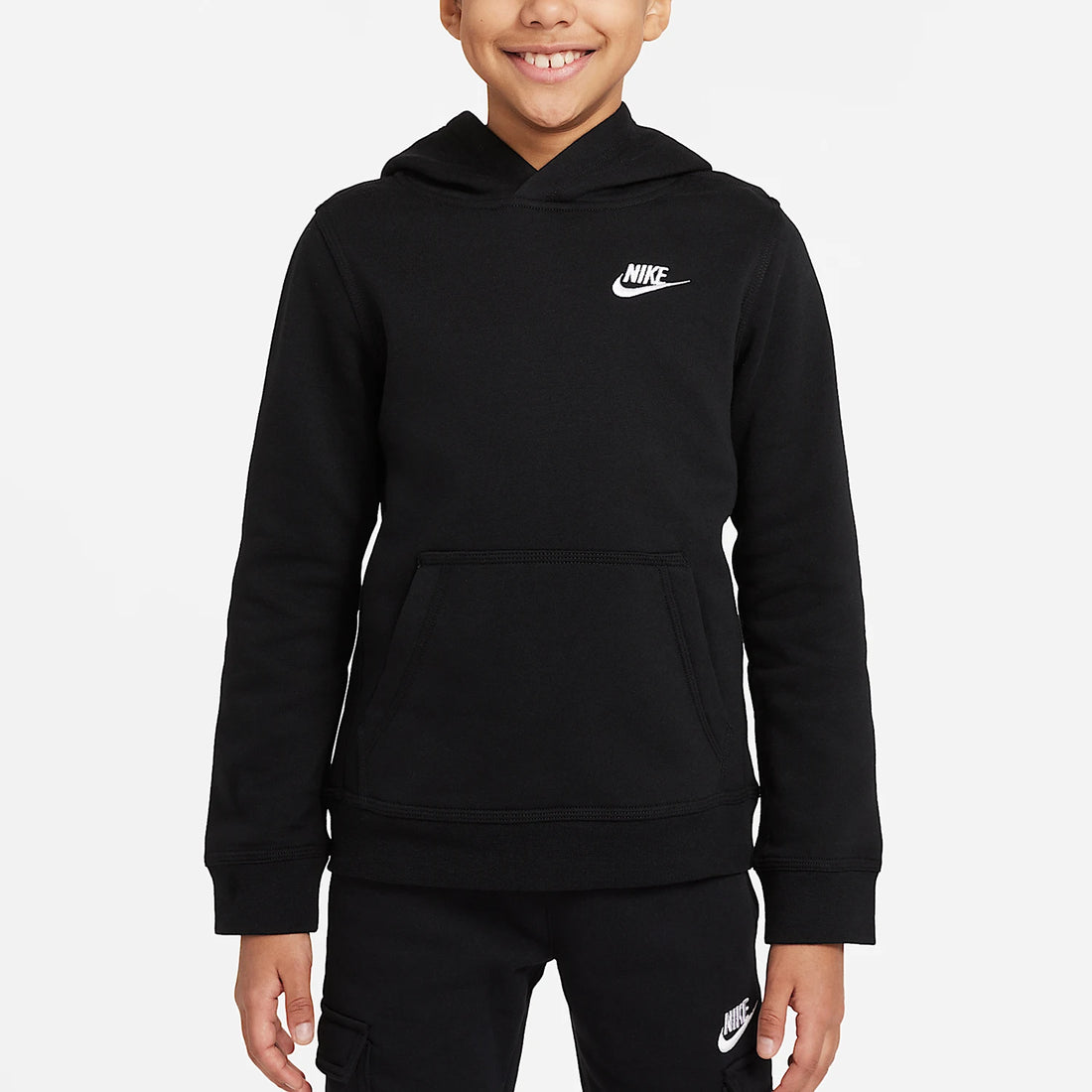 Nike genuine Sportswear Club Big Kids Hooded Loose Hoodie BV3757-011 - ATFH