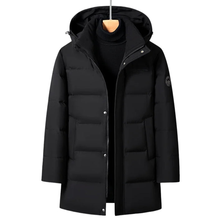Luxury Men's Winter Padded Jackets Man Down Coats Parka White Goose Down Jacket Clothes Hooded Long Padding Puffer Jcket HXY299
