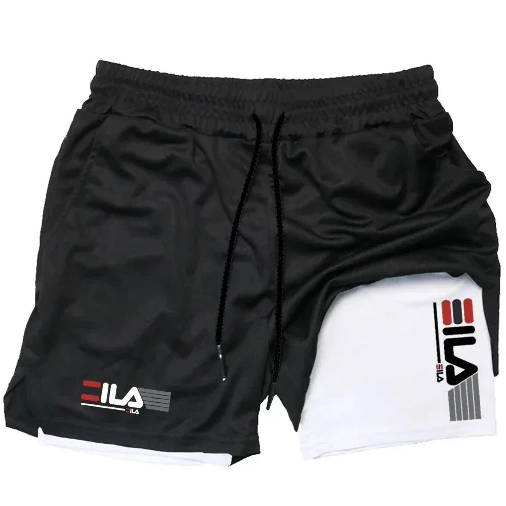 2026 Men's Sports Shorts, Double-layer Quick-Dry Breathable Casual Sportswear, High-Quality Fashion Running Tight Fit Style