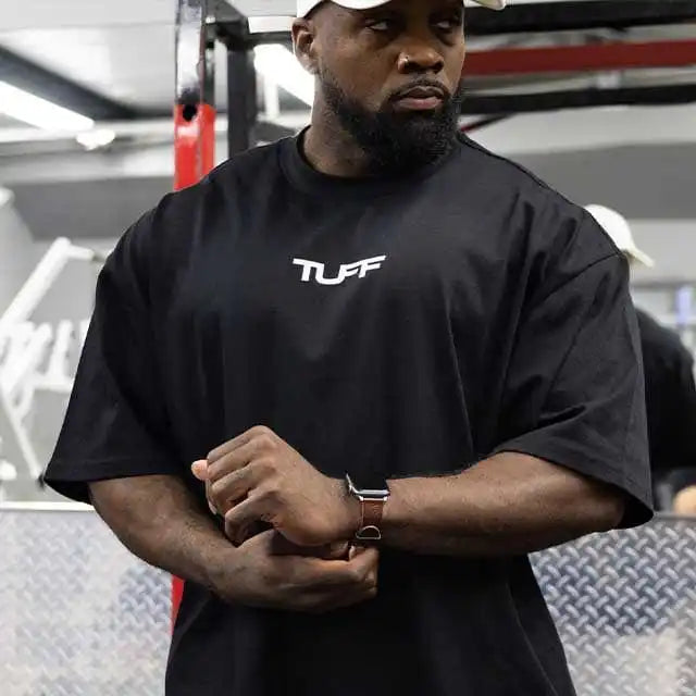 Heavyweight Oversized Gym T-Shirt _ Oversize Tee GYM Daily Fitness Can Wear Cotton T-shirt To Absorb Sweat and Breathe ATFH