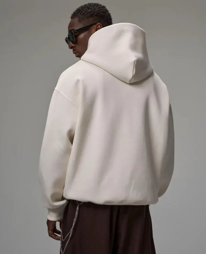 Autumn Winter Men Women Loose Hooded Sweatshirt Simple K Letter Chest Print Long Sleeve Pocket Hoodie Daily Streetwear Pullover
