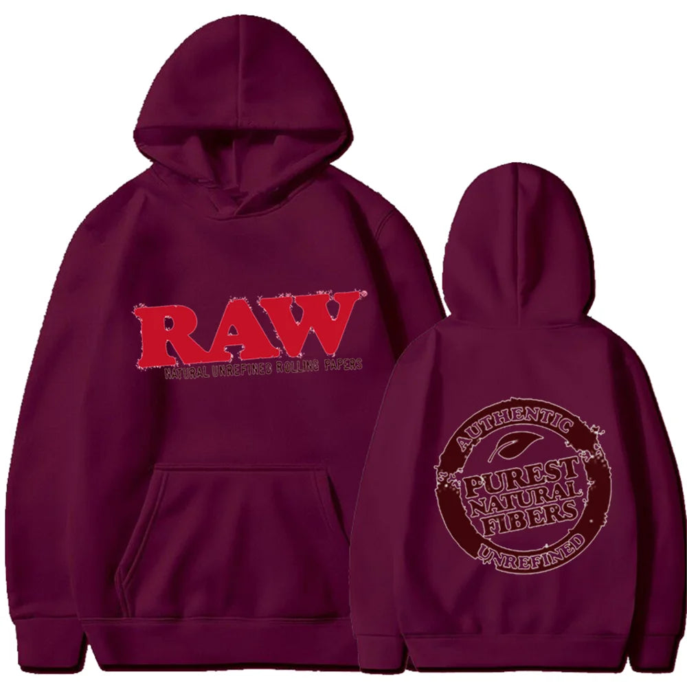 RAW 2026 Fashion Hoodie Men Sweater Fleece Hooded Harajuku Hip Hop Casual Men Ladies Hoodie High Quality Pullover Hoodie - ATFH