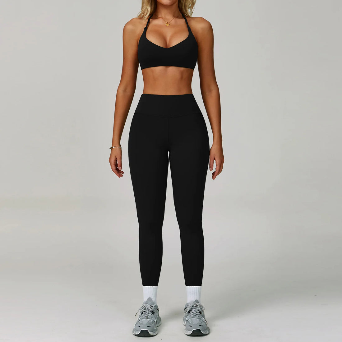 2 Piece Set Women's Tracksuit Fitness Clothes Yoga Sets Sportswear Workout Bra High Waist Leggings Set Gym Clothing Sports Suits - ATFH