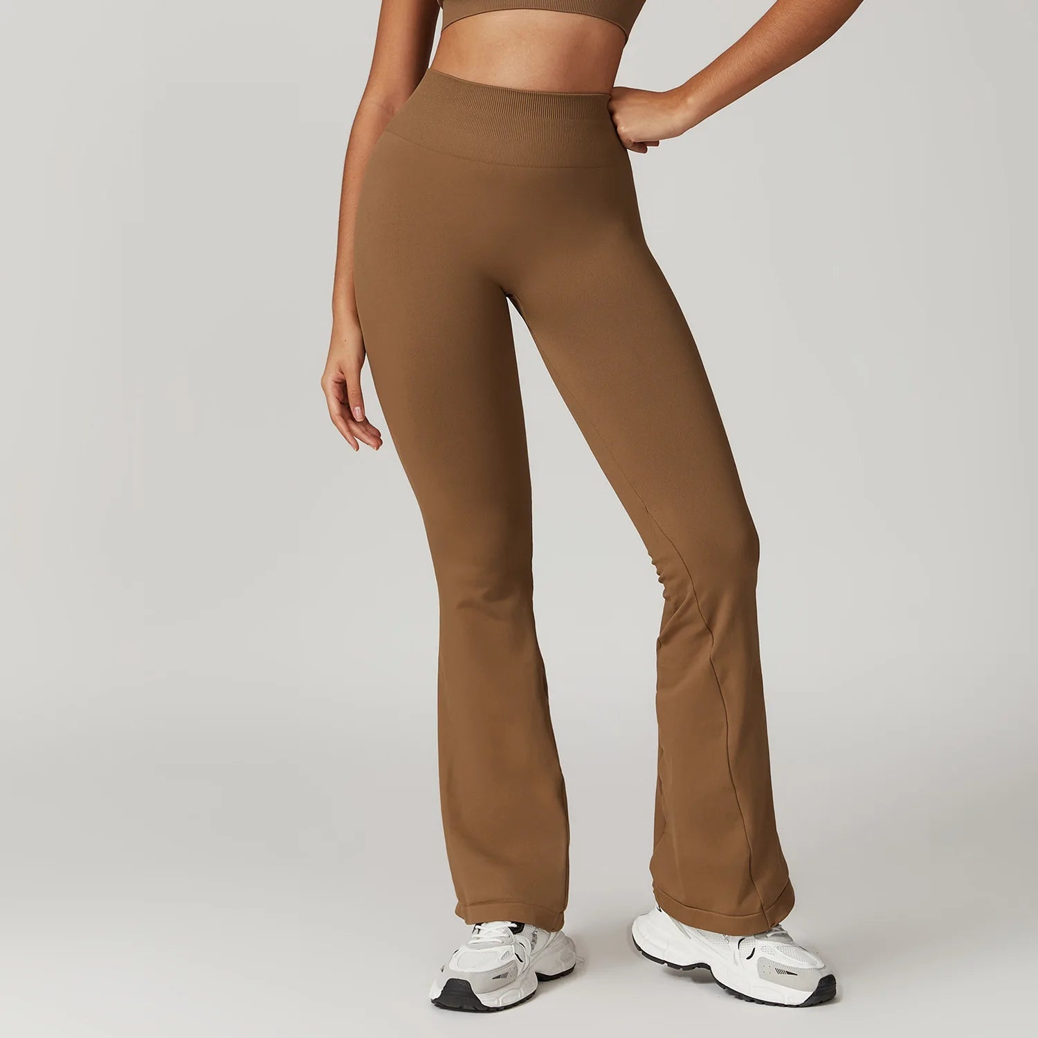 Seamless Flare Leggings Yoga Pants Women High Waist Wide Leg Pants Women Gym Workout Fitness Sports Flared Pant Dance Trousers ATFH
