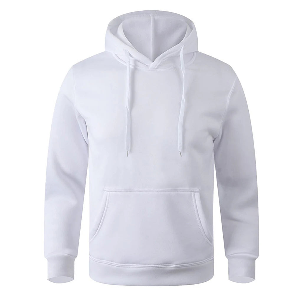 2025 New Men's and Women's Warm Sweatshirt Casual Solid Color Streetwear Pullovers Sport Fitness Pocket Hoodies Multi Color - ATFH