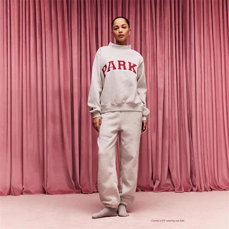 America Style Women O-Neck Long Sleeve Female Pullover Letter Love Embroidery Sweatshirts Vintage Casual Sport Lady Top 2026 - ATFH