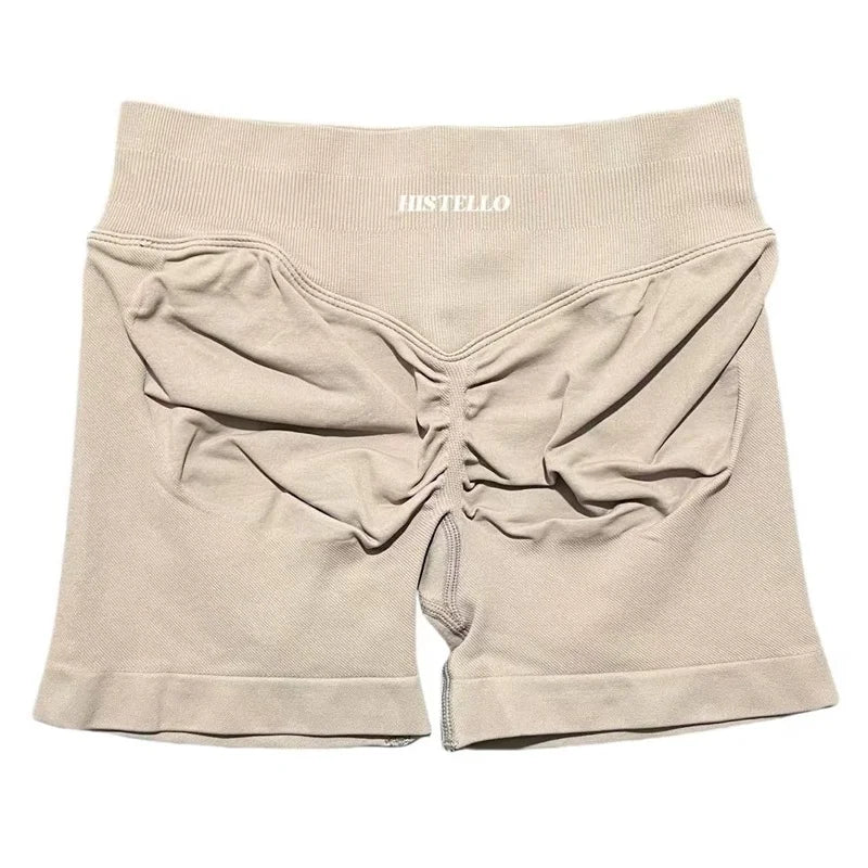 HISTELLO Sports Shorts Df Substitute High Waist Women Yoga Workout Short Seamless Leggings Stretch Fitness Running Gym Shorts Tahsi Fashion House