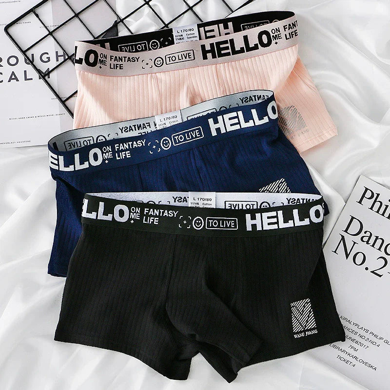 Men's Open Elephant Nose Boxer Shorts Cotton Comfortable Breathable Male Separate Long Penis Pouch Underpants Sexy Underwear