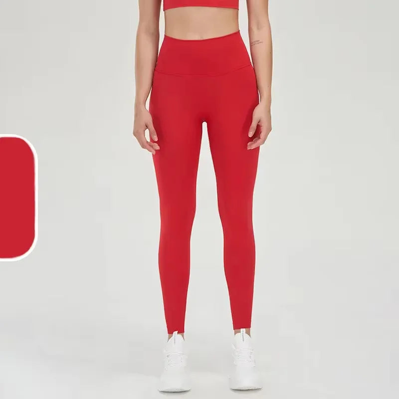 New 35 Colors Naked Feeling Yoga Pants High Waist Seamless Leggings Sport Women Fitness Gym Leggings With Pocket - ATFH