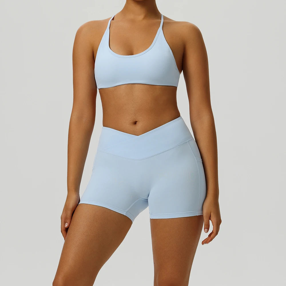 Yoga Set 2 Pieces Sports Outfits Women Clothes Fitness Tracksuit Gym Legging Workout Training Female Bra Yoga Suit Sportswear - ATFH