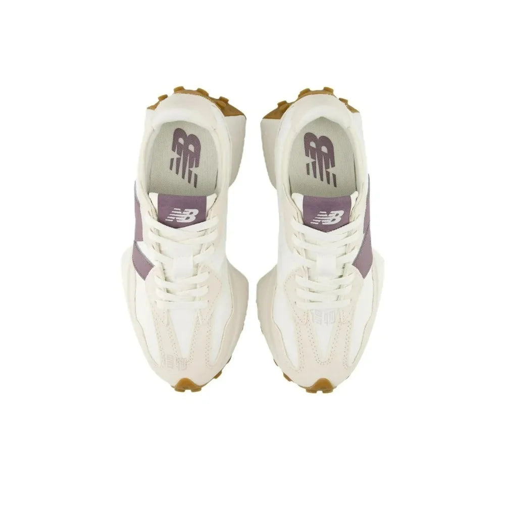 New Balance NB 327: Simple and Comfortable Low-Top Casual Running Shoes for Women in White WS327FTC