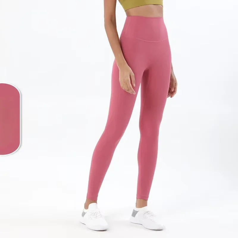 New 35 Colors Naked Feeling Yoga Pants High Waist Seamless Leggings Sport Women Fitness Gym Leggings With Pocket - ATFH
