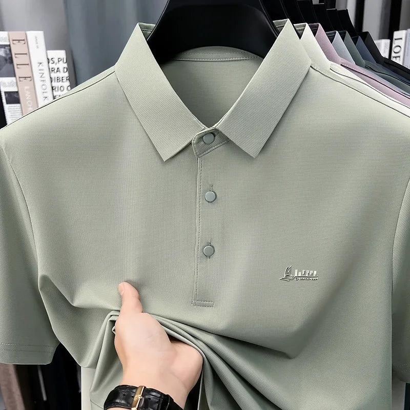 Men Breathable Polo Shirt Short Sleeve Casual Style For Men Perfect For Daily Work Travel Outdoor Leisure And Business Meetings