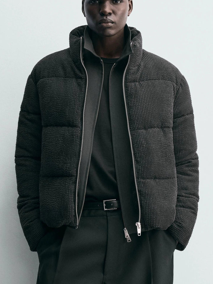 FANTASTION Vintage casual Corduroy cotton jacket short style Men's winter padded jackets high quality padding Men's jackets ATFH