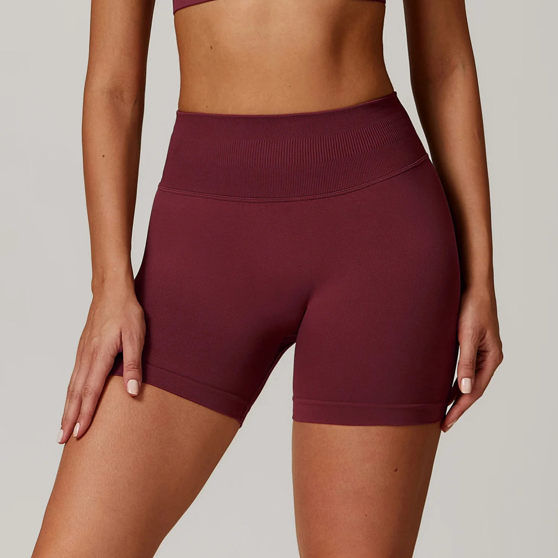 Women Seamless Yoga Shorts High Waist Scrunch Booty Workout Biker Shorts Butt Lifting Gym Tights Push Up Running Sportswear