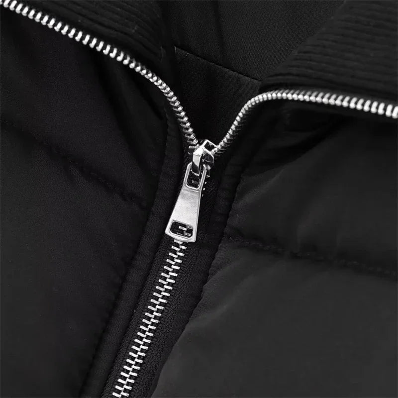Women Casual Solid Black Jacket Coat Thickened Warm Winter Coat Female Elegant Lady Long Sleeve Fashion Tops Outwear Streetwear