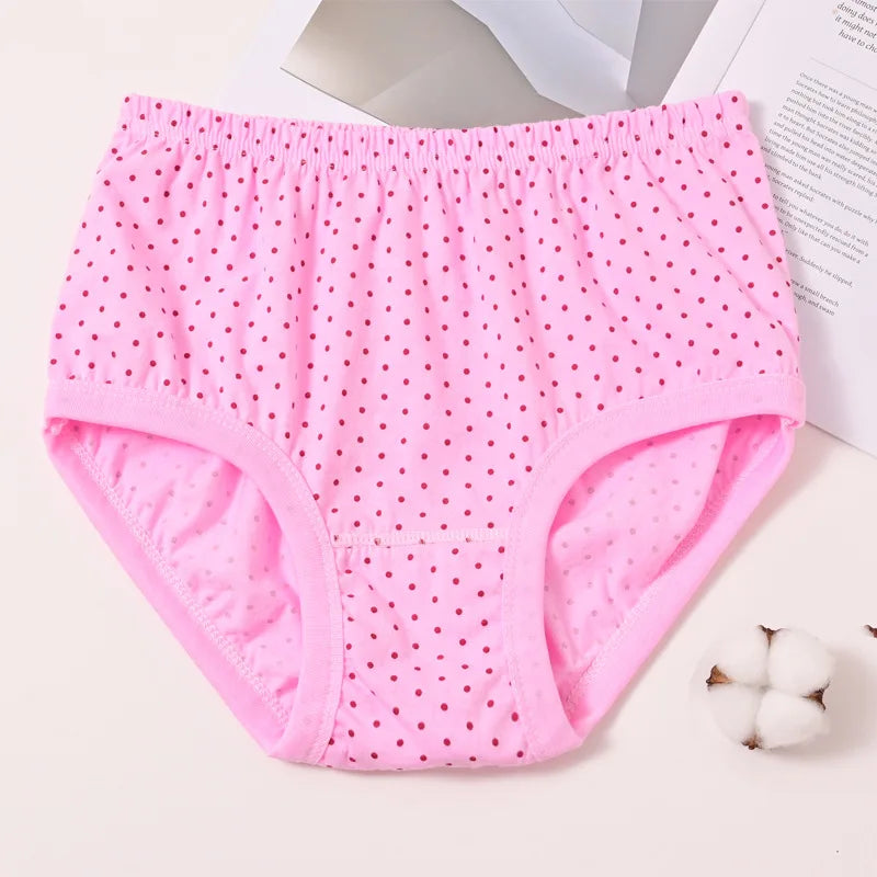 3pcs Pure Cotton Women Panties Large Size High Waist Underwear Briefs Mother Breathable Comfort Panty Plus Size Female Lingeries