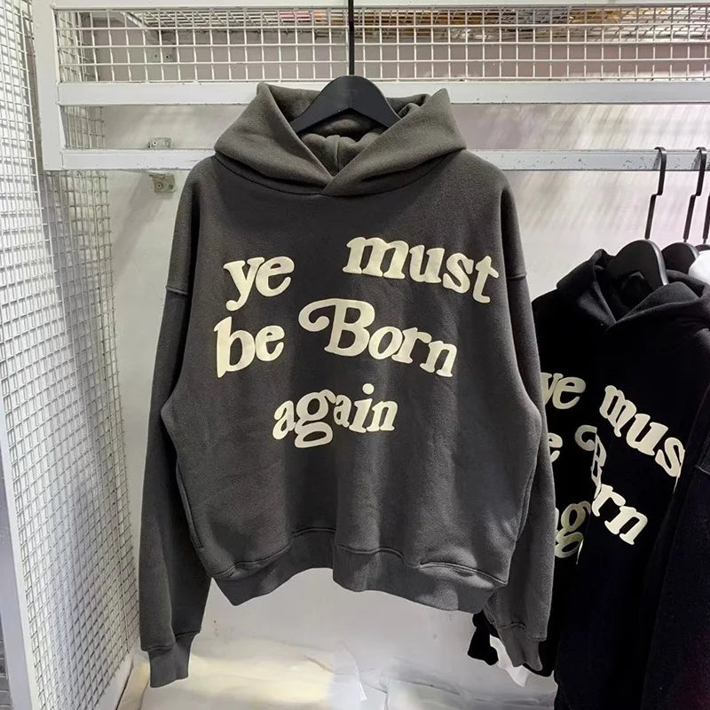 23FW Classic Foam Logo Ye Must Be Born Again Hoodie Men Women Best Quality Oversize Kanye West CPFM.XYZ Sweatshirts Multicolor - ATFH