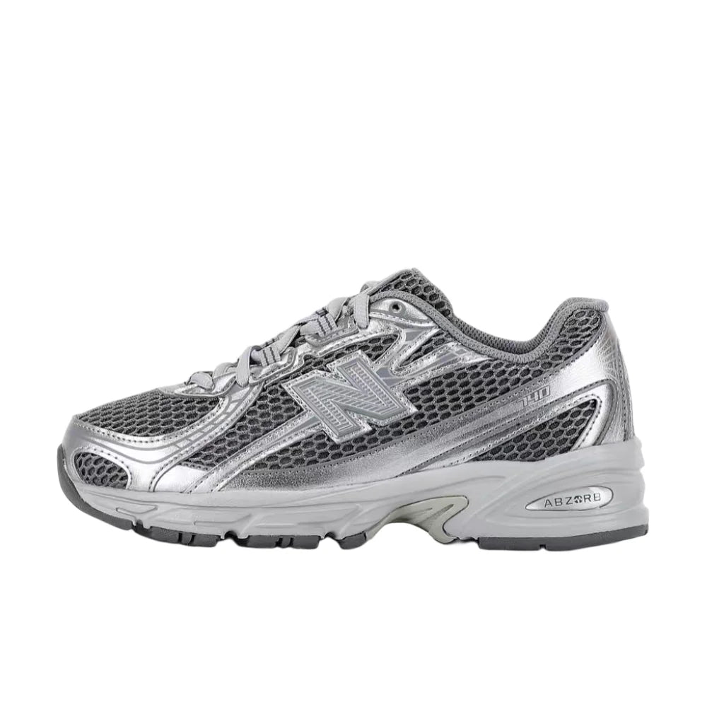 New Balance NB740 Unisex Low-Top Casual Running Shoes – Silver, Minimalist Design, Non-Slip, Durable & Versatile GR740MG