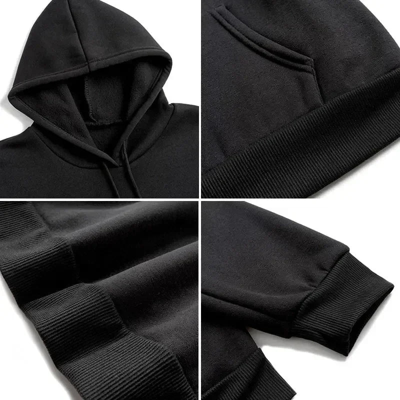 Stars Vintage Pullover Hooded Sweatshirt High-end Luxury hot product Oversized Fleece warm Casual Print Unisex high quality tops - ATFH