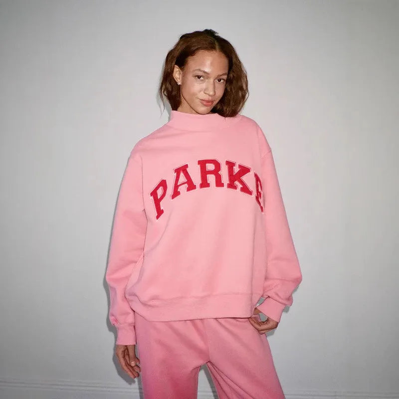 Women's Y2K Harajuku Long Sleeved Shirt Casual Sportswear Street Daily Solid Oversized round Neck Top Loose Jacket - ATFH